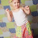 Sewing Pattern For Panelled Skirt With Headband,..