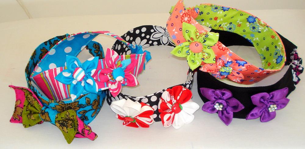 Girls Headband Pattern Bundle, Diy Fabric Flowers, Pdf Pattern